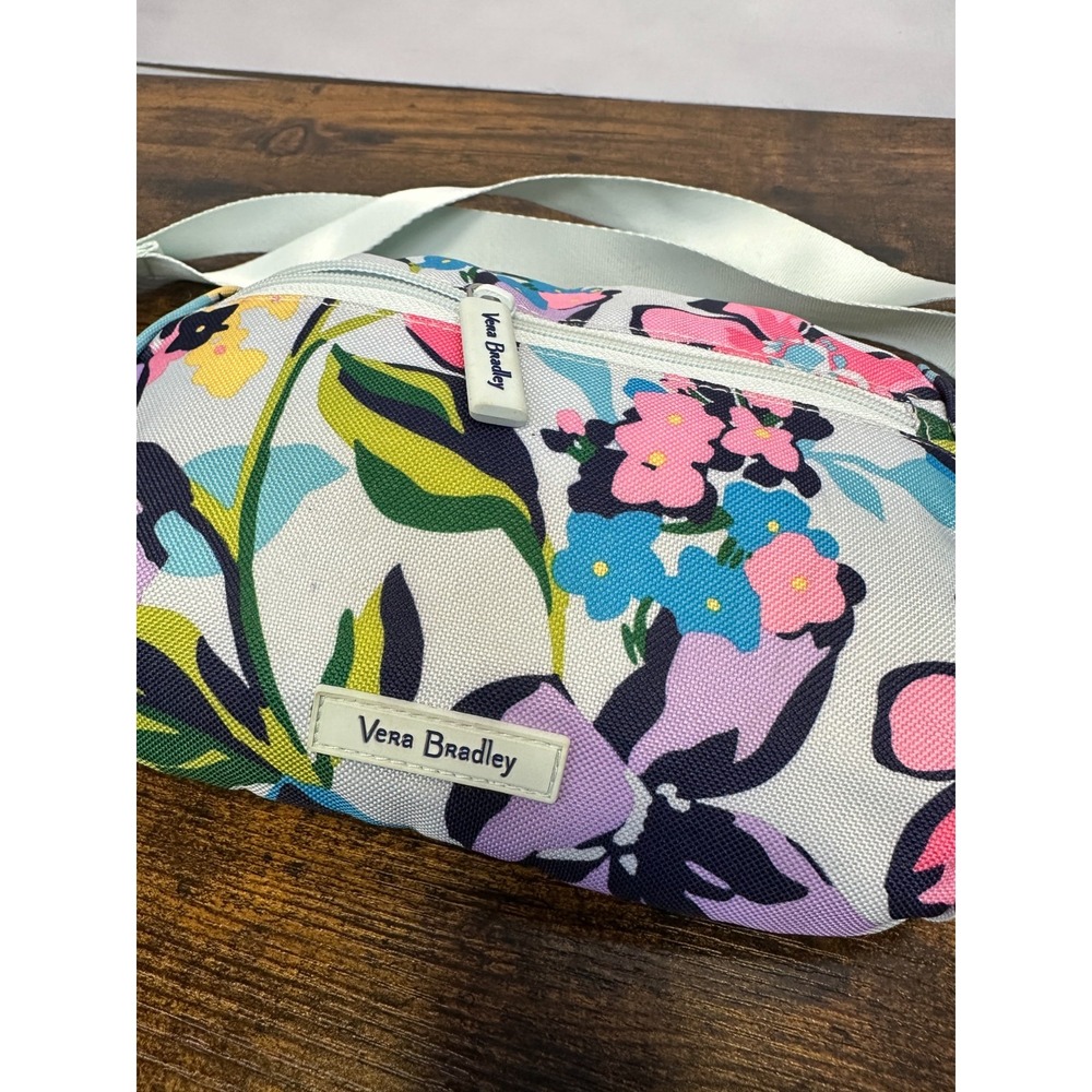 Vera Bradley Lighten Up Belt Bag Marian Floral Blue Pink Fanny Pack Small Medium - Picture 6 of 13